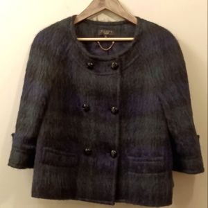 Talbots Alpaca/Mohair/Wool  Blend Long Hair Fuzzy Cropped Jacket
